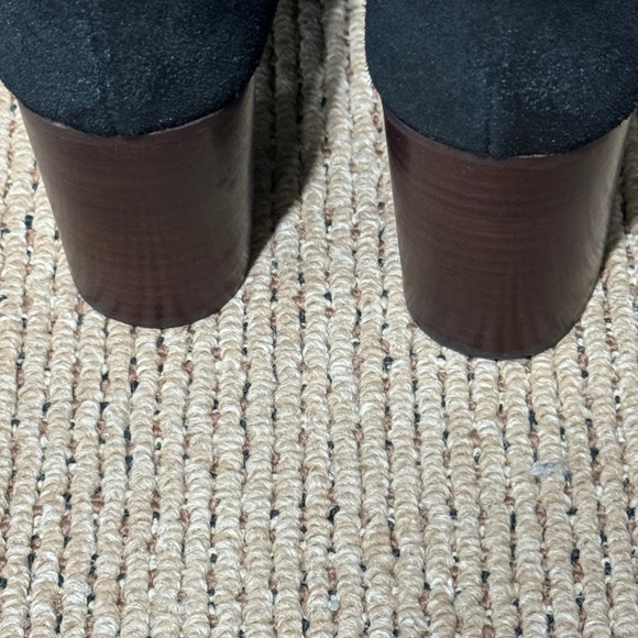 Splendid Lakota Suede Ankle Booties Size 7 Women's Black Leather Distressed - Picture 7 of 10